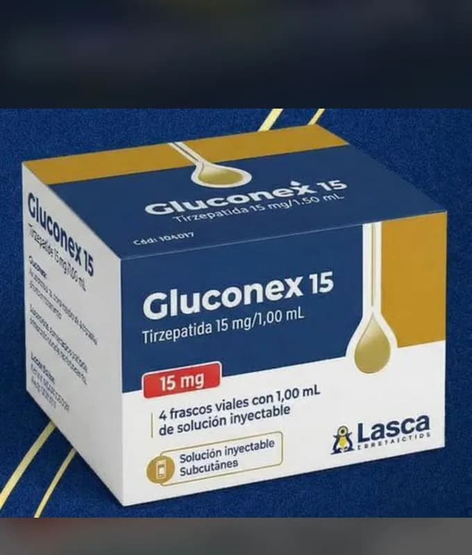 Gluconex Tirzepatida 15mg — Caixa 4 Ampolas